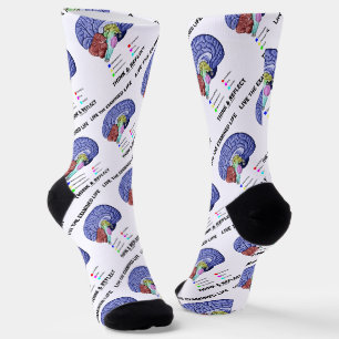 Leben Sie die geprüfte lebenslange Denkweise und r Socken