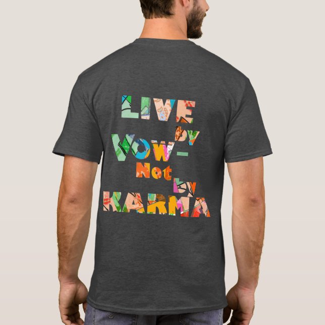 Leben Sie durch Versprechen: dunkelgrau T-Shirt (Rückseite)