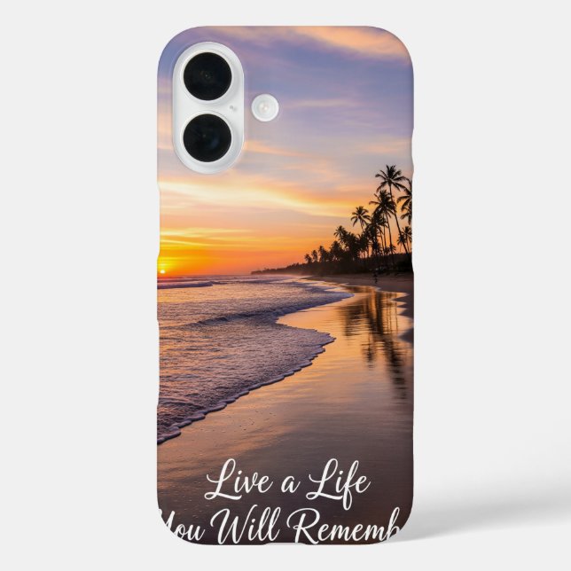 Leben Sie ein Leben, an das Sie sich erinnern Case-Mate iPhone Hülle (Rückseite)