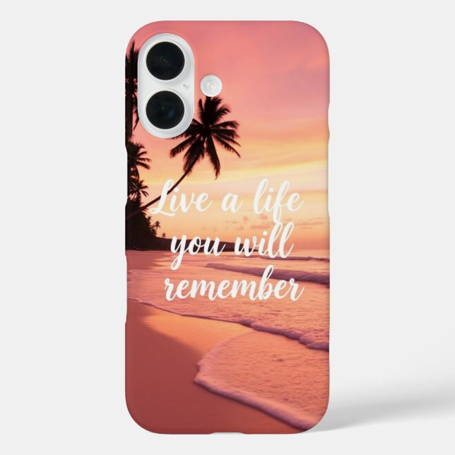 Leben Sie ein Leben, an das Sie sich erinnern Case-Mate iPhone Hülle (Rückseite)