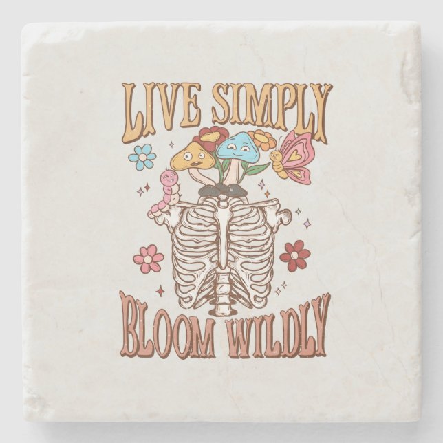 Leben Sie einfach, Bloom Willy Steinuntersetzer (Vorderseite)