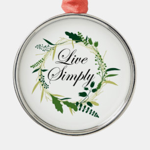 Leben Sie einfach inspirierende Blume Ornament Aus Metall
