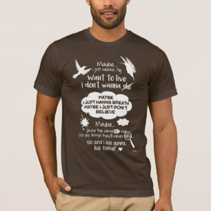 "Leben Sie für immer" durch Oase [Hälfte-Hülse  T-Shirt
