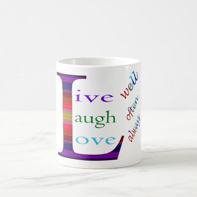 Leben Sie gut, lachen Sie oft, Liebe immer von STa Kaffeetasse (Mittel)