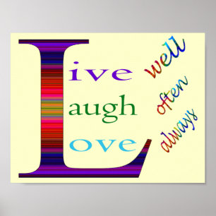 Leben Sie gut, lachen Sie oft, Liebe immer von STa Poster