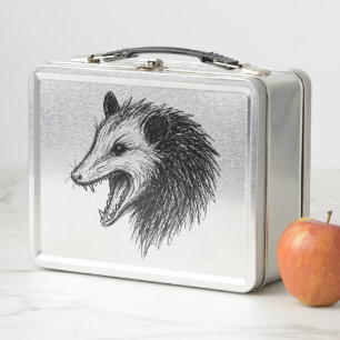 Leben Sie hässlich Fake Ihr Tod essen Müll Funny O Metall Brotdose