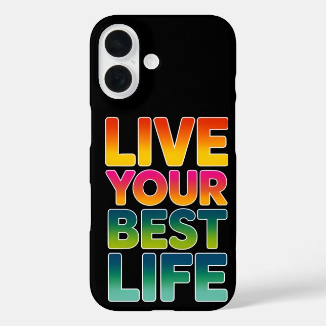 Leben Sie Ihr bestes Leben Case-Mate iPhone Hülle (Rückseite)