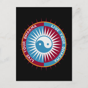 Leben Sie Ihr Dharma Postkarte