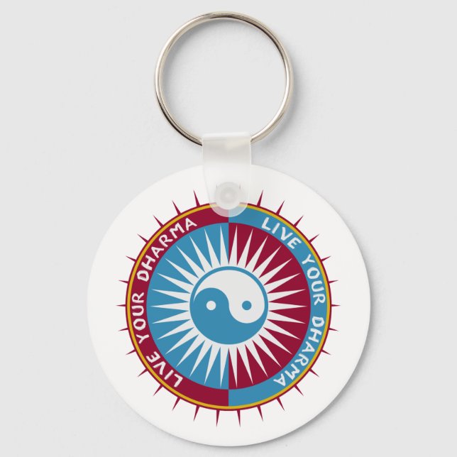 Leben Sie Ihr Dharma Schlüsselanhänger (Vorderseite)