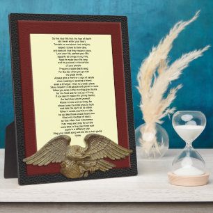 Leben Sie Ihr Leben, Chief Tecumseh Goldadlerplake Fotoplatte