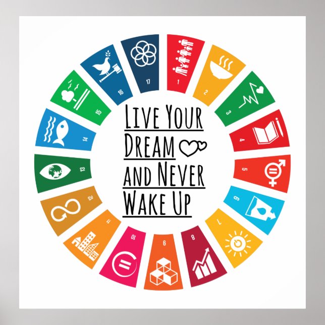 Leben Sie Ihren Traum und Weckte Sie niemals Angeb Poster (Vorne)
