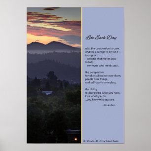 Leben Sie jeden Tag mit Mitgefühl...Poster Poster