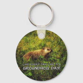 Leben Sie jeden Tag wie am Groundhog Day! Schlüsse Schlüsselanhänger