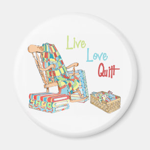Leben Sie. Liebe. Steppdecke Magnet
