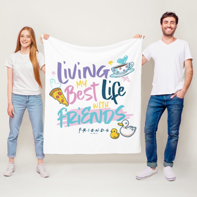 Leben Sie mein bestes Leben mit FRIENDS™ Fleecedecke (Beispiel)