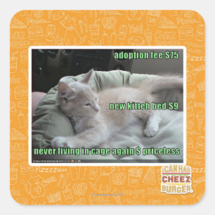 Leben Sie nie wieder in einem Käfig Quadratischer Aufkleber