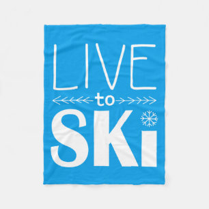 Leben Sie, um Ski zu fahren Blau der Decke