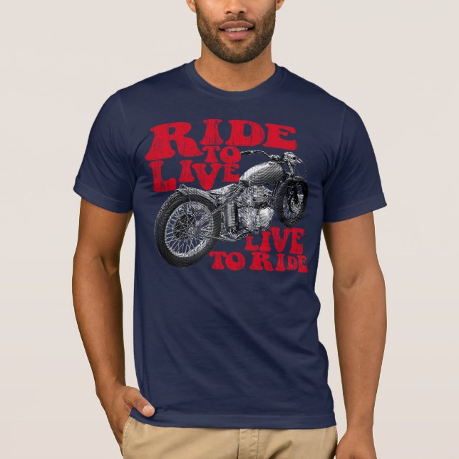Leben Sie, um zu reiten T-Shirt (Vorderseite)