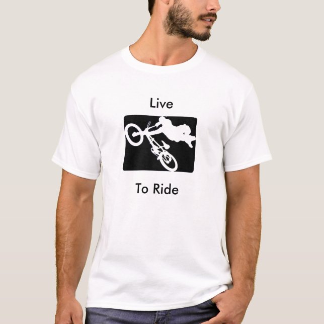 Leben Sie, um zu reiten T-Shirt (Vorderseite)
