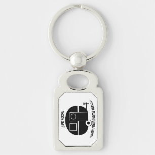 Leben Sie, wenn Ihre Zuhause Caravan-Camping rollt Schlüsselanhänger