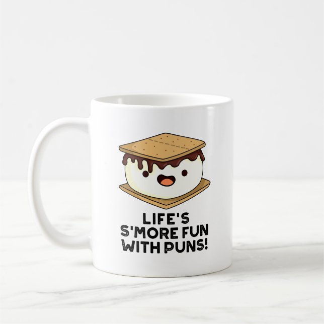 Leben Spaß mit Punnen Funny Food Puff Kaffeetasse (Links)