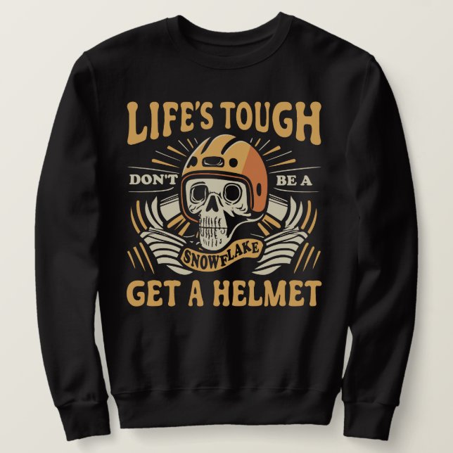 Leben Teig Helm Mann Leben Kragen Sweatshirt (Design vorne)