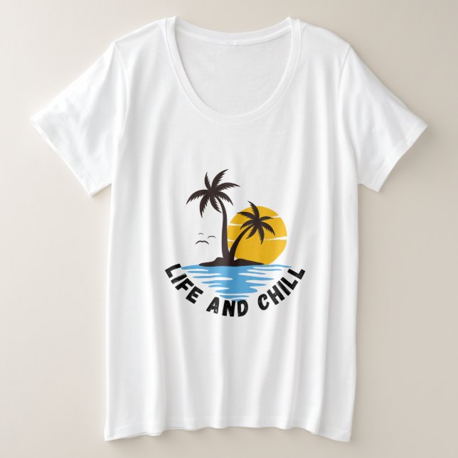 Leben und Kinder Große Größe T-Shirt (Design vorne)