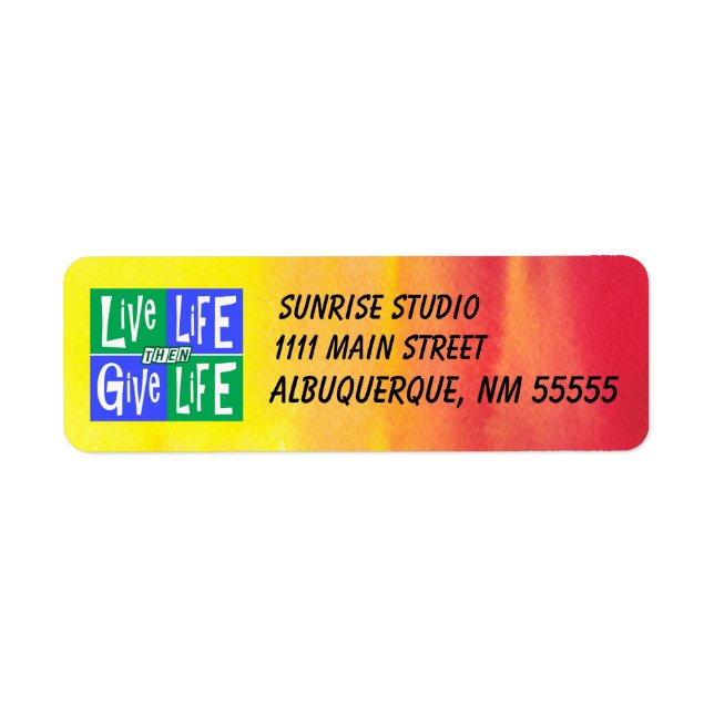 Leben und Leben geben Lebensfarbe (Vorne)