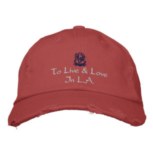 Leben und Liebe in L.A. Rot Bestickte Kappe