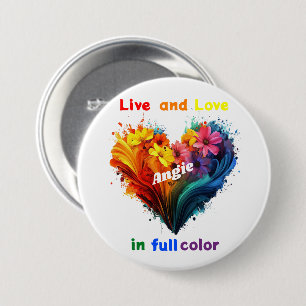Leben und Liebe in voller Farbe Button