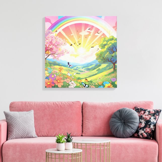 Leben und natürliche Schönheit Leinwanddruck (Insitu (Wohnzimmer))