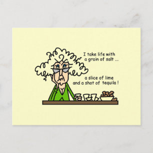 Leben und Tequila-Spaß Postkarte