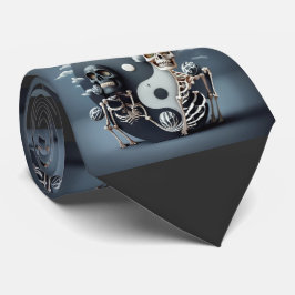 Leben und Tod, Halloween YinYang Skeleton Krawatte