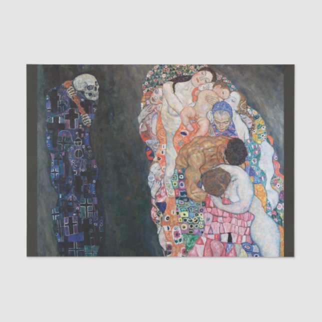 Leben und Tod und die VirgGustav Klimt Fleece B Seidenpapier (Vorderseite)