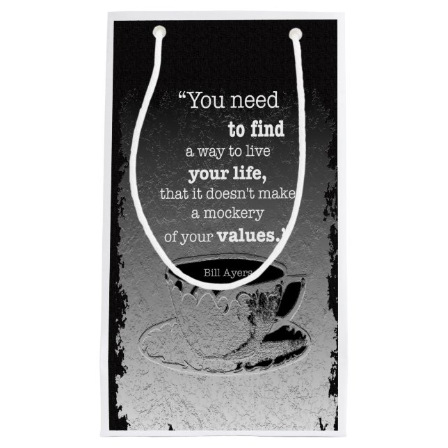 Leben und Werte, Illustriertes Existentialismus-Zi Kleine Geschenktüte (Vorderseite)