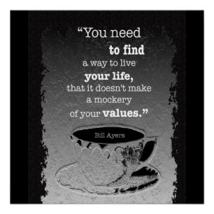 Leben und Werte, Illustriertes Existentialismus-Zi Poster