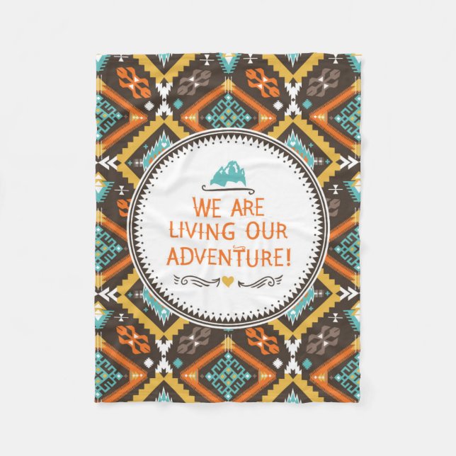 Leben unser Abenteuer Fleecedecke (Vorderseite)