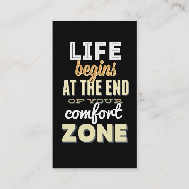 Leben-Vintage Typografie-kundenspezifische Visitenkarte (Vorderseite)