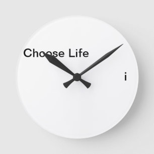 Leben wählen runde wanduhr