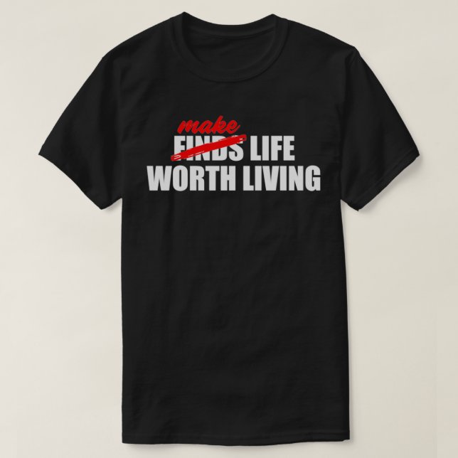 LEBEN WERDEN LEBEN SCHWARZ T-Shirt (Design vorne)