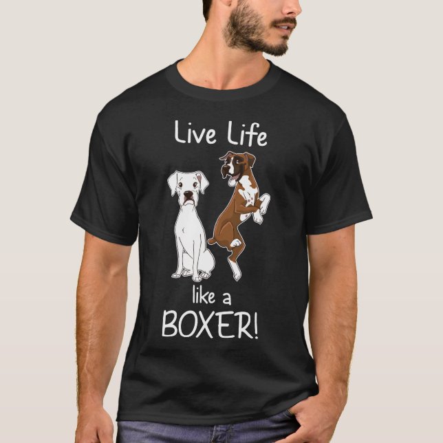 Leben wie ein Boxer Boxer Hund für Frauen T-Shirt (Vorderseite)