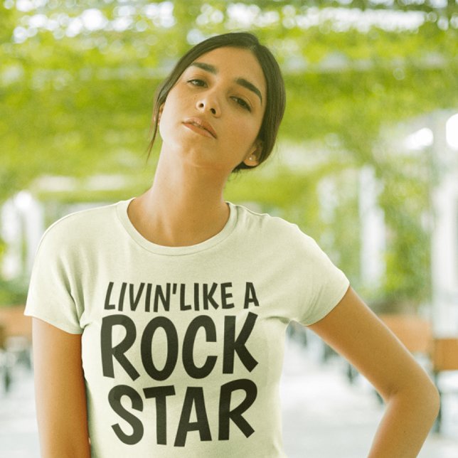 LEBEN' WIE EIN ROCK STAR, T - Shirt (Von Creator hochgeladen)
