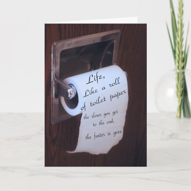 Leben, wie eine Rolle des Toilettenpapiers Karte (Vorderseite)