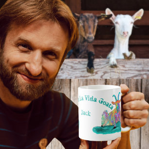 Leben wie eine Ziege Lustiges schreiendes Ziegende Tasse