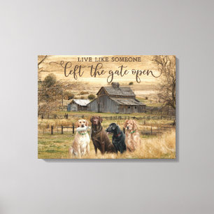 Leben wie jemand, der das Tor  hat Leinwanddruck