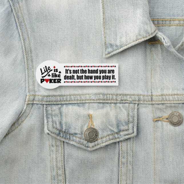 Leben wie Poker Namensschild (Beispiel)