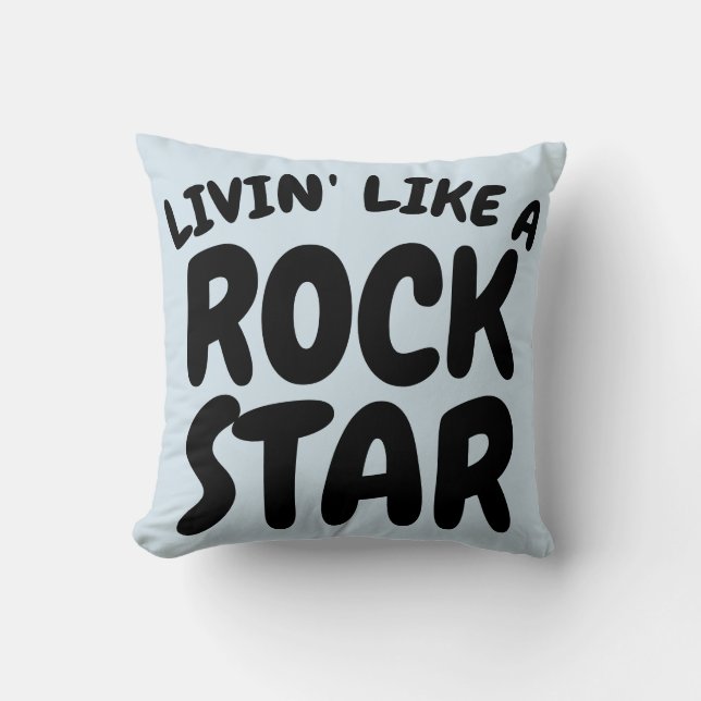 LEBEN WIE ROCK STAR PILLOWS KISSEN (Vorderseite)