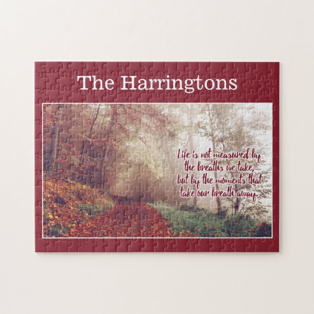 Leben-Zitat-Namepuzzlespiel Puzzle (Horizontal)