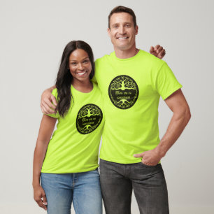 LEBENBAUM - Knopf Schwarz Weiß 1 + Ihr Text T-Shirt