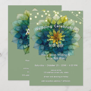 Lebende Blätter   Mandala Einladung